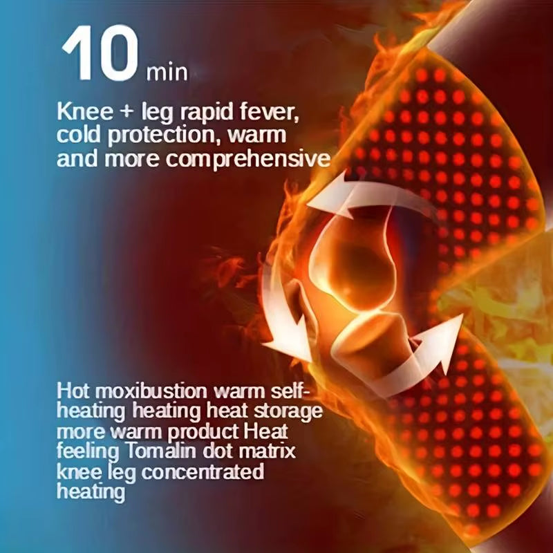 Ai Cao Hot Compress Knee Pad Self Heating Knee Pad Dot Matrix Ai Cao Knee Pad Autumn and Winter Joint Warmth and Cold Protection