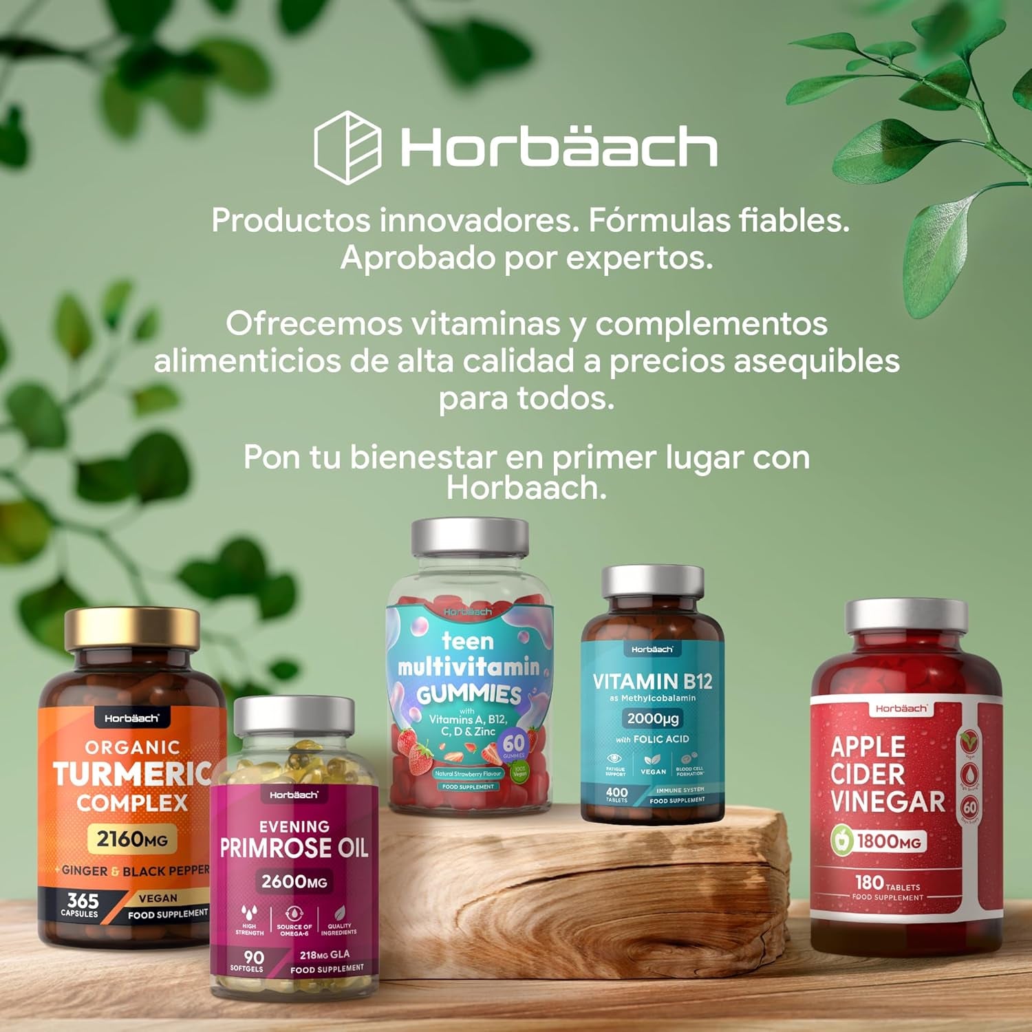 Gominolas Multivitaminas Y Minerales | 14 Multivitaminas Y Minerales Con Vitamina A, B12, C, D Y Zinc | 60 Gummies Sabor Fresa | De Horbaach