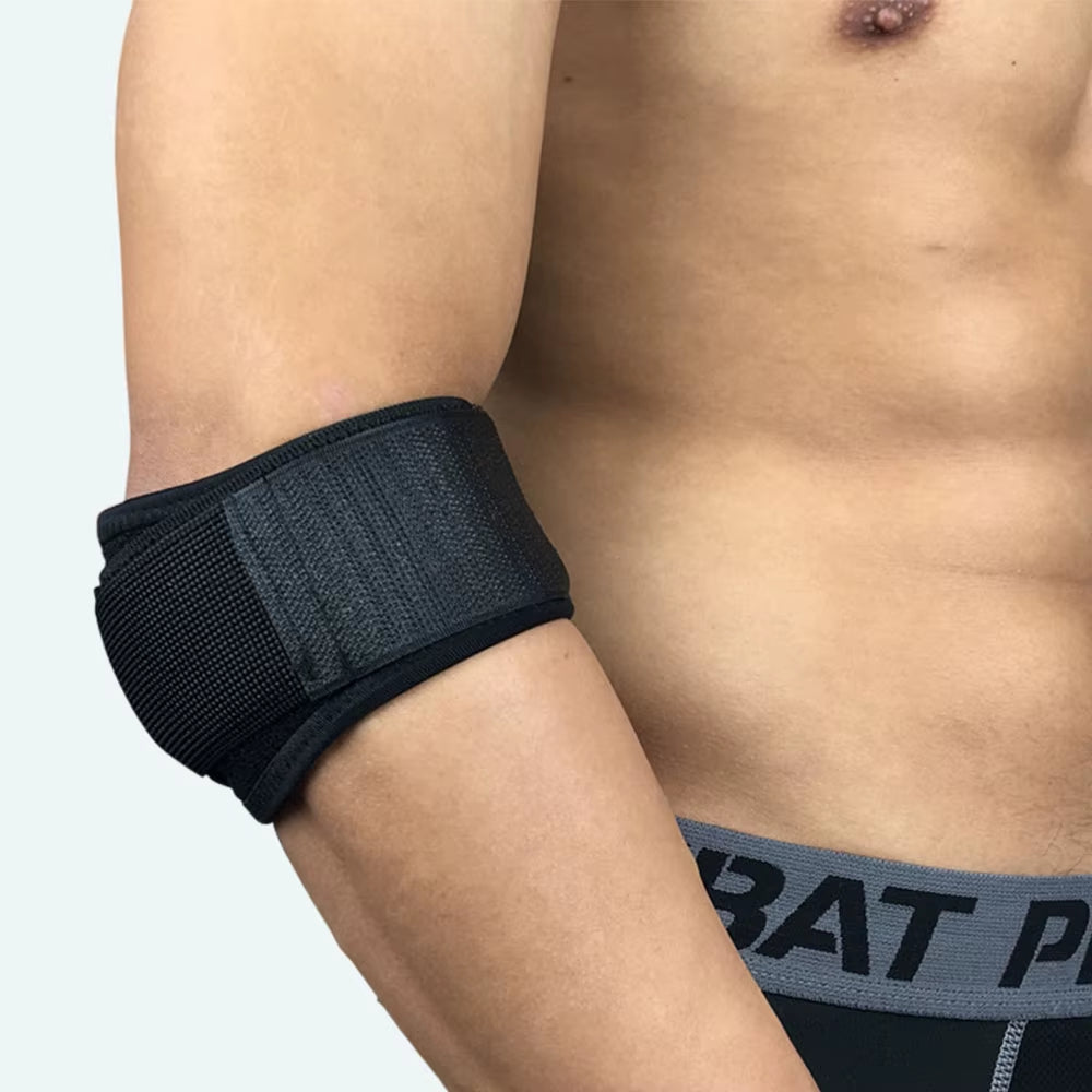 Sports Compression Elbow Brace Support Straps with GEL Pad & Adjustable Band for Tennis Golfer Relieve Tendonitis Forearm Pain